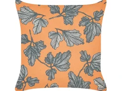 New Beliani Set di 2 cuscini SPIREA 45 x 45 cm Trama di piante Arancione Nero