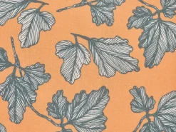 New Beliani Set di 2 cuscini SPIREA 45 x 45 cm Trama di piante Arancione Nero
