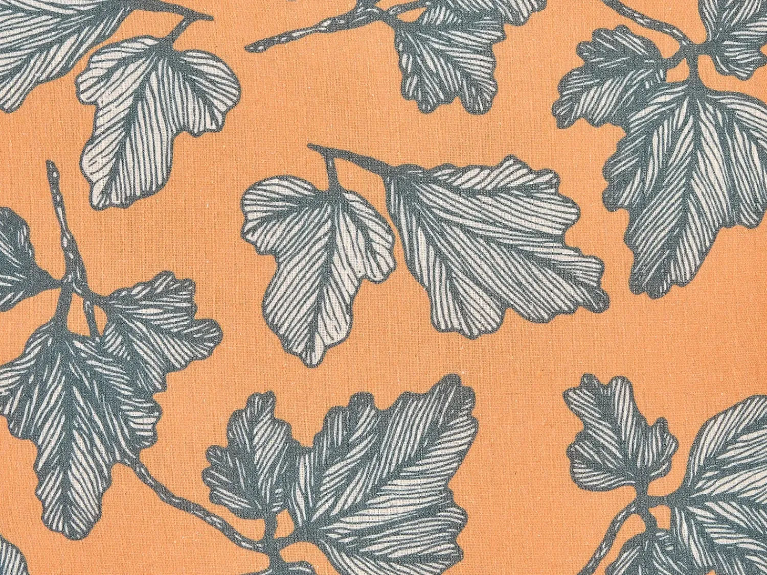 New Beliani Set di 2 cuscini SPIREA 45 x 45 cm Trama di piante Arancione Nero