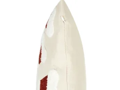 Online Beliani Set di 2 cuscini SUGARPLUM Cotone 45 x 45 cm Beige chiaro Modello natalizio Bianco Beige Rosso