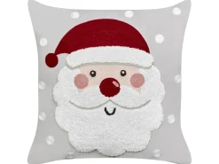 Hot Beliani Set di 2 cuscini SWEETENER Velluto 45 x 45 cm Grigio Bianco Grigio Rosso