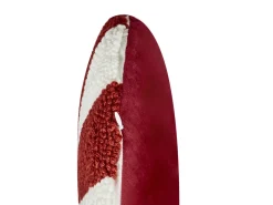 Outlet Beliani Set di 2 cuscini SWIRL CANDY Bouclé 40 x 40 cm Rosso Bianco Rosso