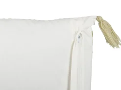 Discount Beliani Set di 2 cuscini SYRINGA Cotone 45 x 45 cm Verde Trama geometrica Bianco Verde
