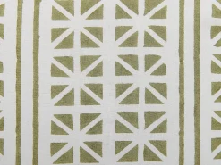 Discount Beliani Set di 2 cuscini SYRINGA Cotone 45 x 45 cm Verde Trama geometrica Bianco Verde
