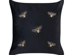 Outlet Beliani Set di 2 cuscini TALINUM Velluto 45 x 45 cm Nero Trama animale Bianco Giallo Marrone Nero