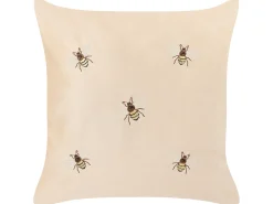 Clearance Beliani Set di 2 cuscini TALINUM Velluto 45 x 45 cm Beige Trama animale Bianco Beige Giallo Marrone