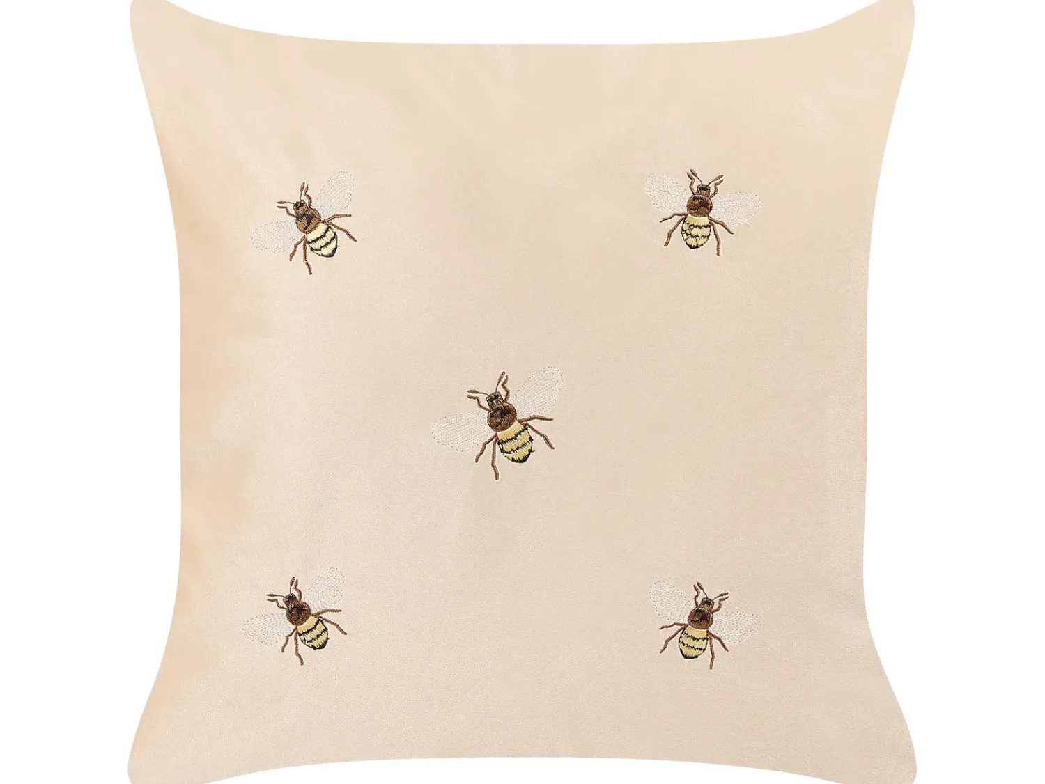 Clearance Beliani Set di 2 cuscini TALINUM Velluto 45 x 45 cm Beige Trama animale Bianco Beige Giallo Marrone