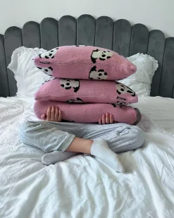 Sale Beliani Set di 2 cuscini TALOKAN Cotone 45 x 45 cm Rosa Bianco Rosa Nero