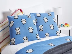 Best Beliani Set di 2 cuscini TALOKAN Cotone 45 x 45 cm Blu Bianco Blu Nero