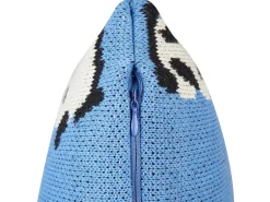Best Beliani Set di 2 cuscini TALOKAN Cotone 45 x 45 cm Blu Bianco Blu Nero