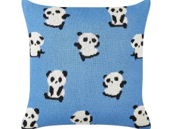 Best Beliani Set di 2 cuscini TALOKAN Cotone 45 x 45 cm Blu Bianco Blu Nero