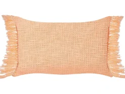 New Beliani Set di 2 cuscini TANSY Cotone 40 x 60 cm Tinta unita Arancione