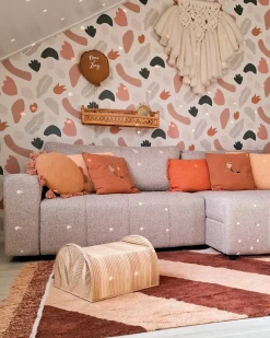 New Beliani Set di 2 cuscini TANSY Cotone 40 x 60 cm Tinta unita Arancione