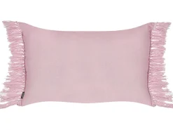 Outlet Beliani Set di 2 cuscini TANSY Cotone 40 x 60 cm Tinta unita Rosa