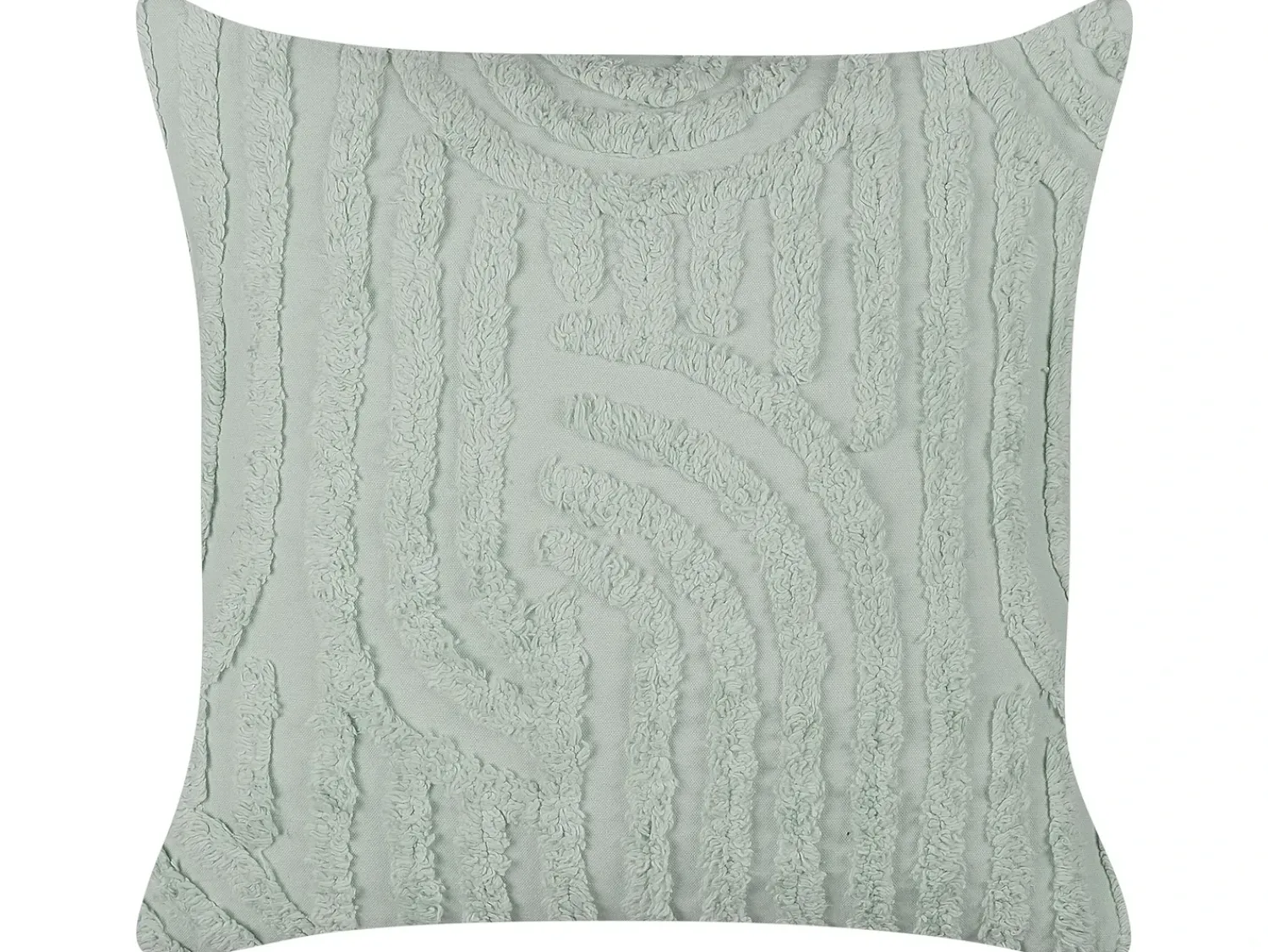 Outlet Beliani Set di 2 cuscini TELLIMA Cotone 45 x 45 cm menta Trama geometrica Verde