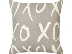 Best Beliani Set di 2 cuscini TELOPEA Cotone 45 x 45 cm Grigio Scritta Bianco Grigio