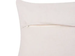 Beliani Set di 2 cuscini THONDI Cotone 45 x 45 cm Beige A strisce Beige Nero
