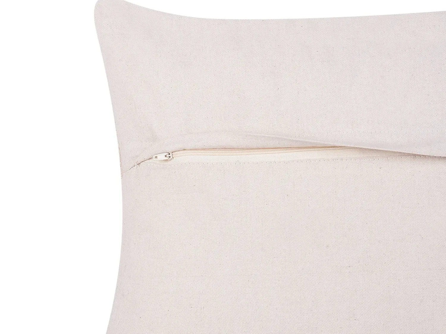 Beliani Set di 2 cuscini THONDI Cotone 45 x 45 cm Beige A strisce Beige Nero