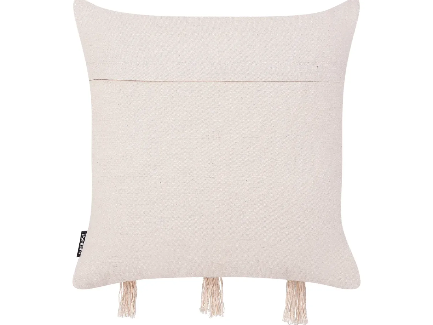 Beliani Set di 2 cuscini THONDI Cotone 45 x 45 cm Beige A strisce Beige Nero