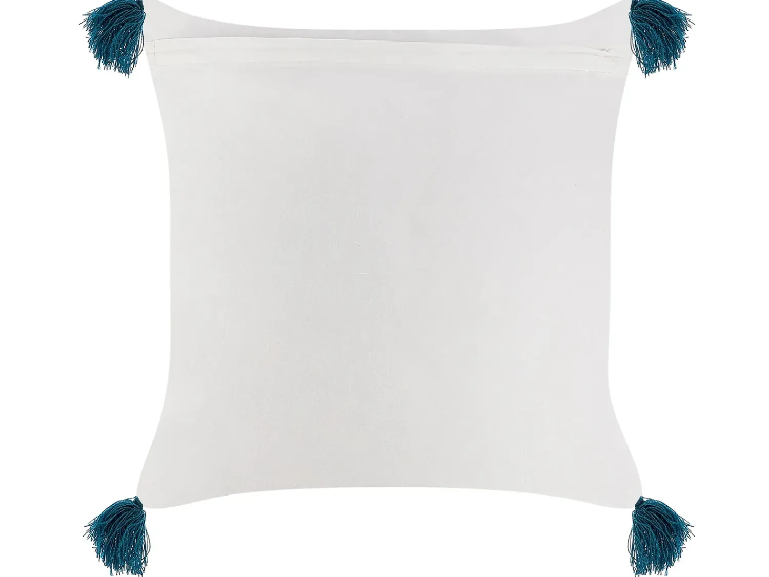 Discount Beliani Set di 2 cuscini TILIA Cotone 45 x 45 cm Blu Trama geometrica Bianco Blu