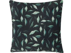 Outlet Beliani Set di 2 cuscini TOADFLAX Velluto 45 x 45 cm Trama di piante Verde Nero
