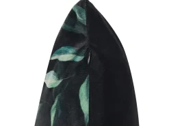 Outlet Beliani Set di 2 cuscini TOADFLAX Velluto 45 x 45 cm Trama di piante Verde Nero