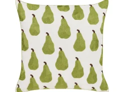 Clearance Beliani Set di 2 cuscini TRACHELIUM 45 x 45 cm Verde Trama di piante Bianco Verde