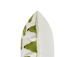 Clearance Beliani Set di 2 cuscini TRACHELIUM 45 x 45 cm Verde Trama di piante Bianco Verde