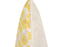 Best Beliani Set di 2 cuscini TRITELEIA Velluto 45 x 45 cm Giallo Trama floreale Beige Giallo Oro