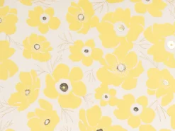 Best Beliani Set di 2 cuscini TRITELEIA Velluto 45 x 45 cm Giallo Trama floreale Beige Giallo Oro