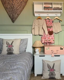 Hot Beliani Set di 2 cuscini TULIPA 45 x 45 cm Tortora Beige Grigio Marrone Rosa Verde