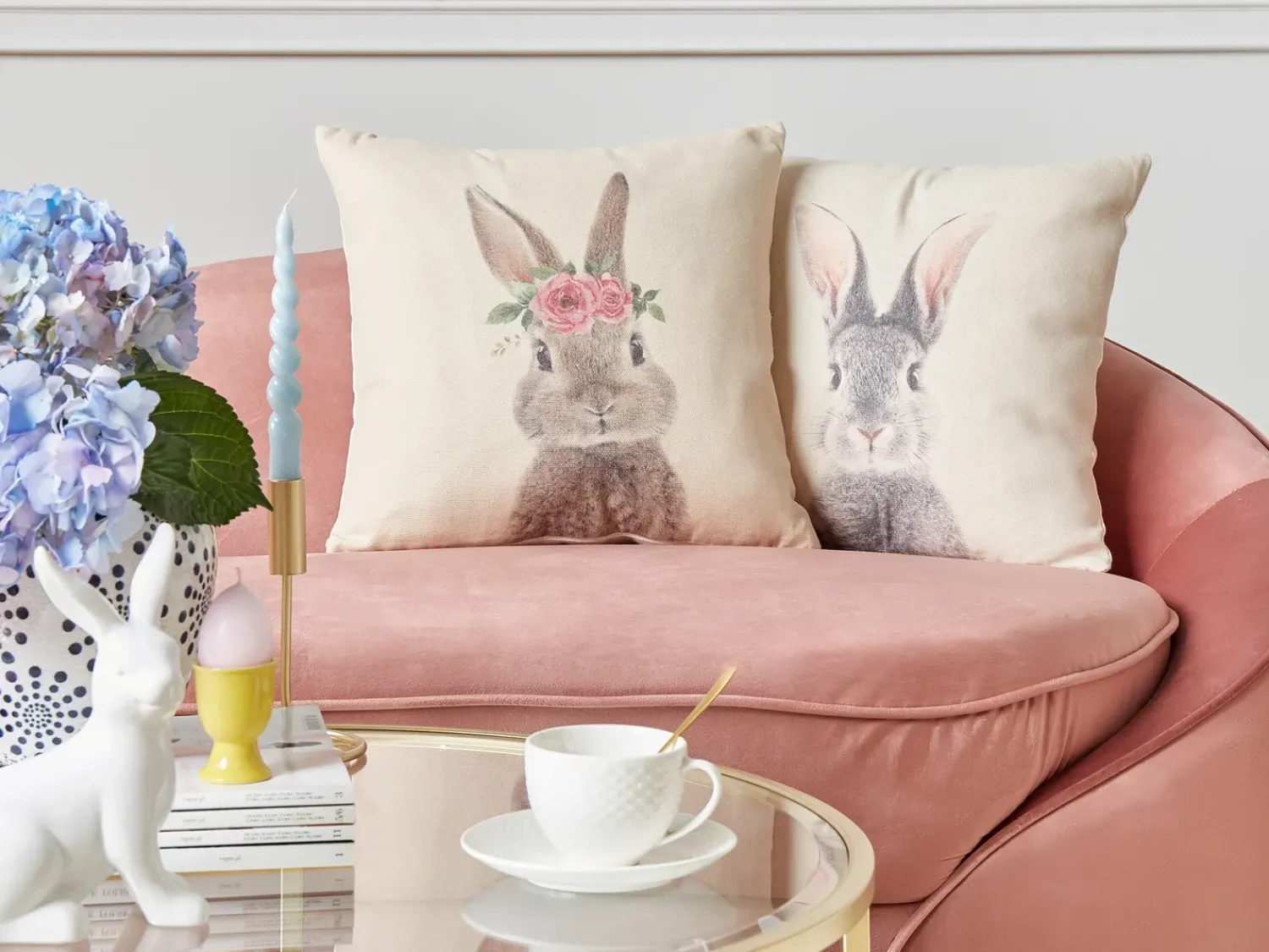 Hot Beliani Set di 2 cuscini TULIPA 45 x 45 cm Tortora Beige Grigio Marrone Rosa Verde