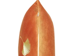 Beliani Set di 2 cuscini TULIP Velluto 45 x 45 cm Arancione Trama di piante Arancione Oro