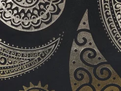 Clearance Beliani Set di 2 cuscini URSINIA Velluto 45 x 45 cm Oro Trama orientale Oro Nero