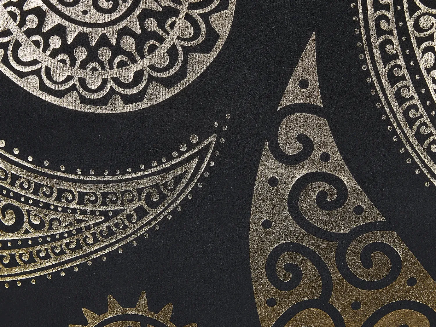 Clearance Beliani Set di 2 cuscini URSINIA Velluto 45 x 45 cm Oro Trama orientale Oro Nero