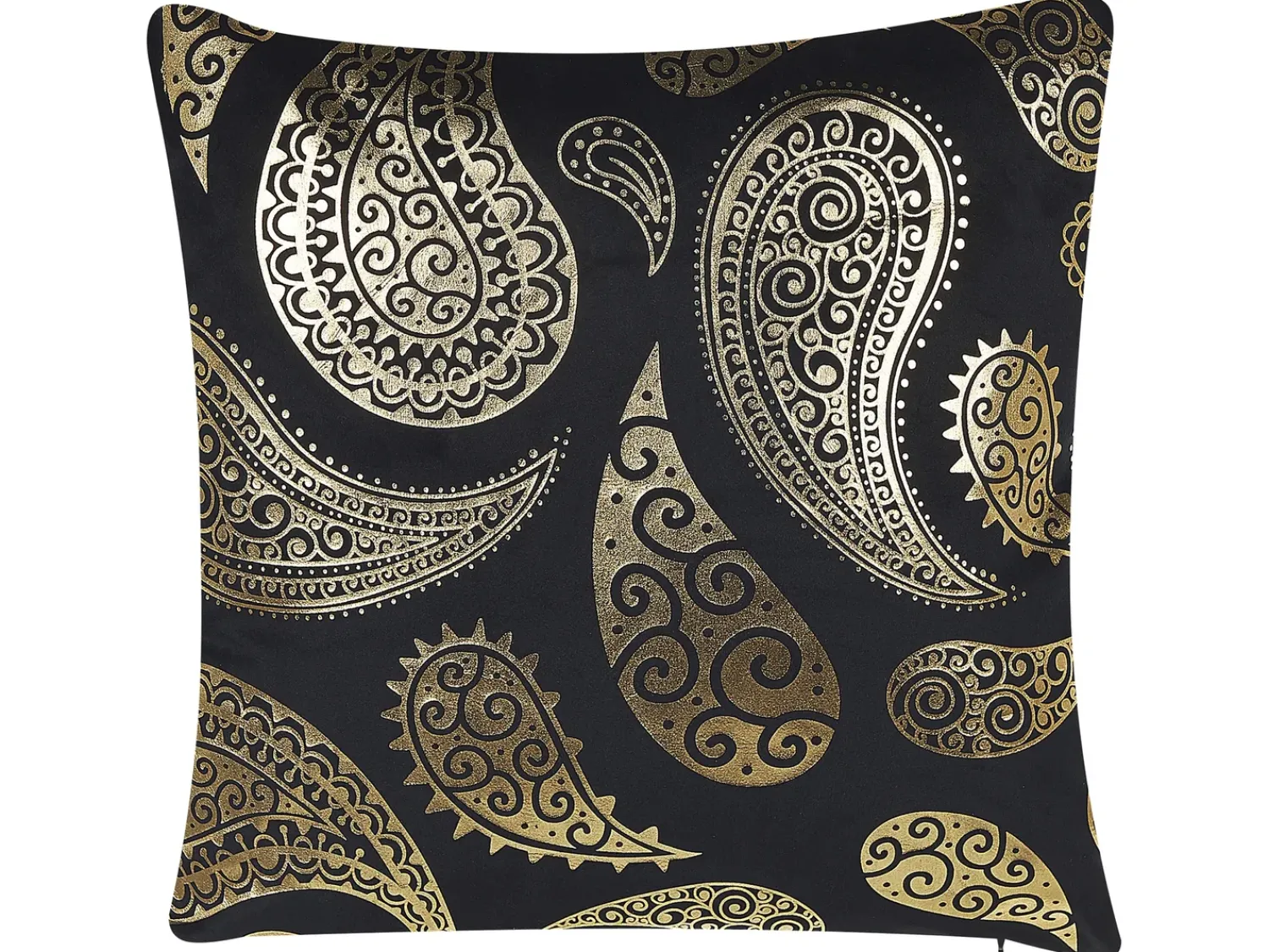 Clearance Beliani Set di 2 cuscini URSINIA Velluto 45 x 45 cm Oro Trama orientale Oro Nero