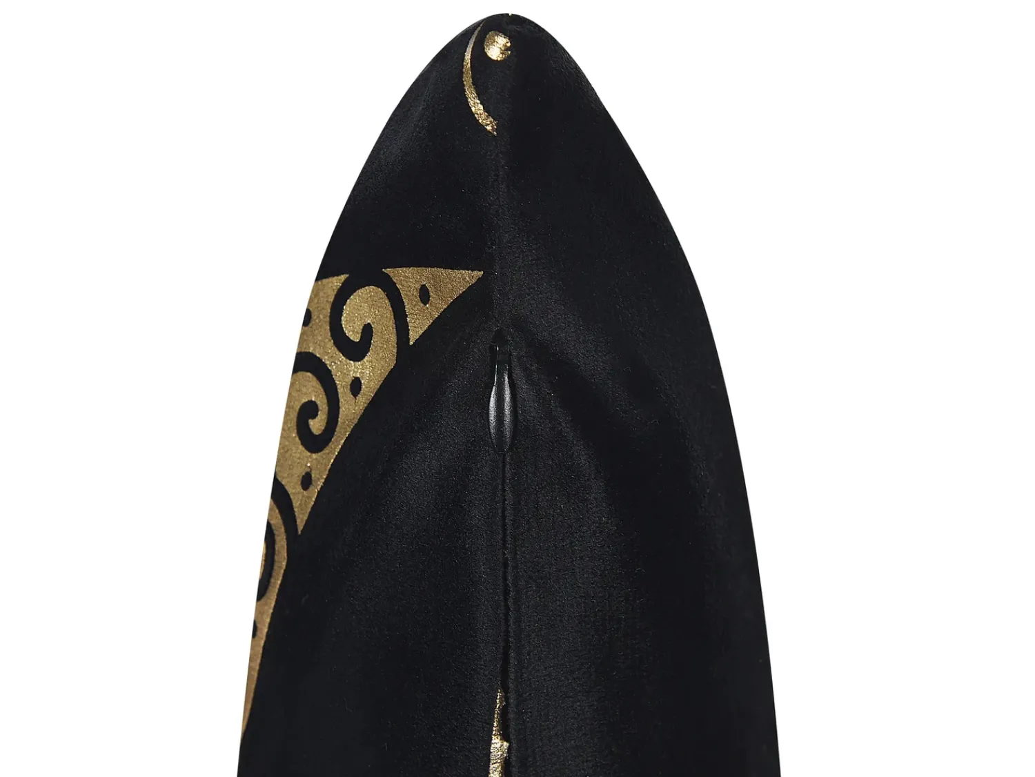 Clearance Beliani Set di 2 cuscini URSINIA Velluto 45 x 45 cm Oro Trama orientale Oro Nero