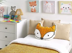 Discount Beliani Set di 2 cuscini VADODARA Cotone 50 x 40 cm Arancione Volpe Bianco Arancione Nero