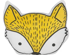 Clearance Beliani Set di 2 cuscini VADODARA Cotone 50 x 40 cm Giallo Volpe Bianco Giallo Nero