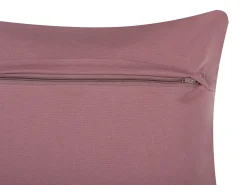 Hot Beliani Set di 2 cuscini VAKAYAR Cotone 45 x 45 cm Trama floreale Rosa