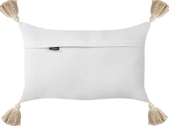Hot Beliani Set di 2 cuscini VALVARIA Cotone 30 x 50 cm sporco Trama Chevron Bianco