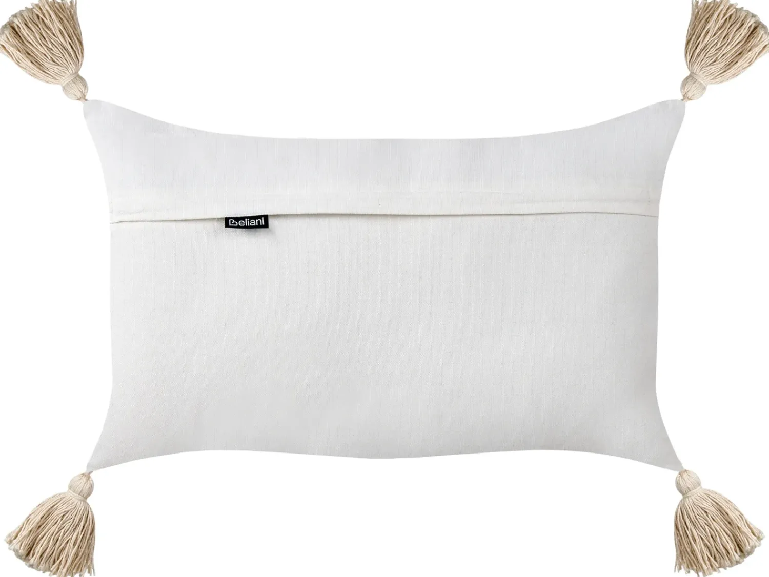Hot Beliani Set di 2 cuscini VALVARIA Cotone 30 x 50 cm sporco Trama Chevron Bianco
