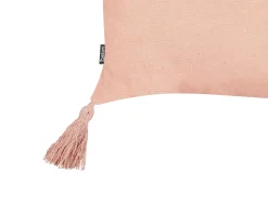 Outlet Beliani Set di 2 cuscini VALVARIA Cotone 30 x 50 cm pesca Trama Chevron Rosa
