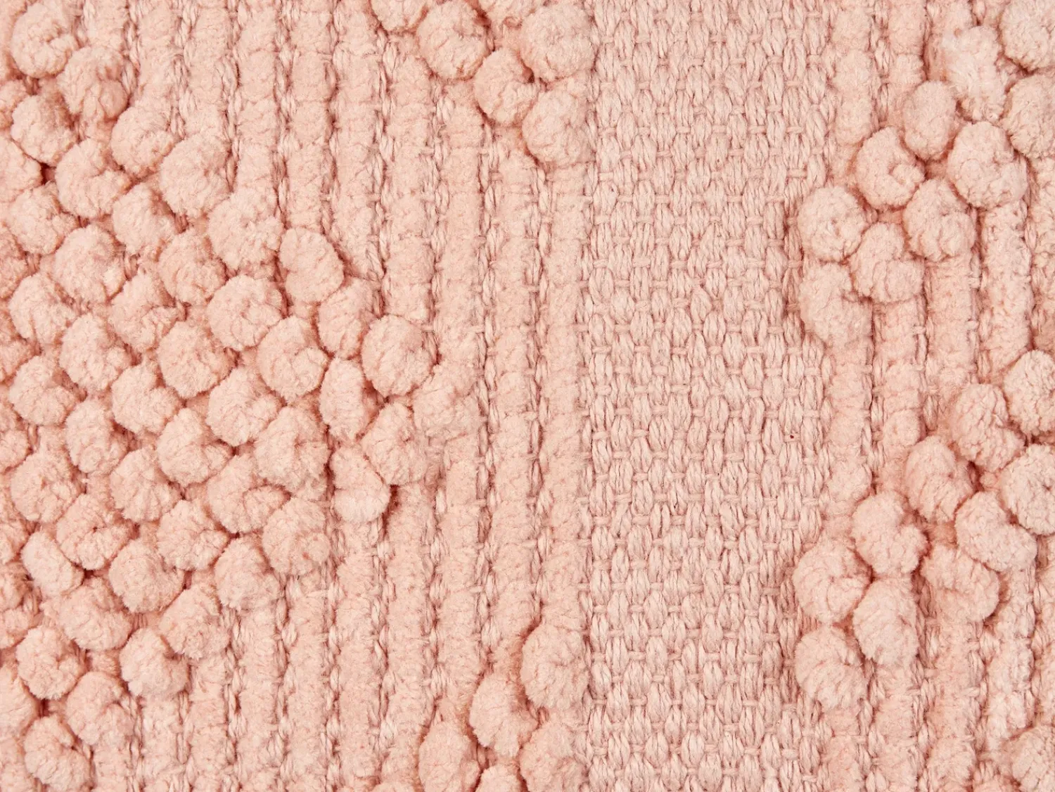 Outlet Beliani Set di 2 cuscini VALVARIA Cotone 30 x 50 cm pesca Trama Chevron Rosa