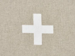 Best Beliani Set di 2 cuscini VELLEIA Cotone 45 x 45 cm Tortora Trama geometrica Bianco Beige