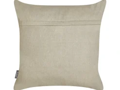 Best Beliani Set di 2 cuscini VELLEIA Cotone 45 x 45 cm Tortora Trama geometrica Bianco Beige
