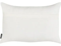 Clearance Beliani Set di 2 cuscini VELLEIA Cotone 50 x 35 cm Bianco Trama geometrica Bianco Rosso