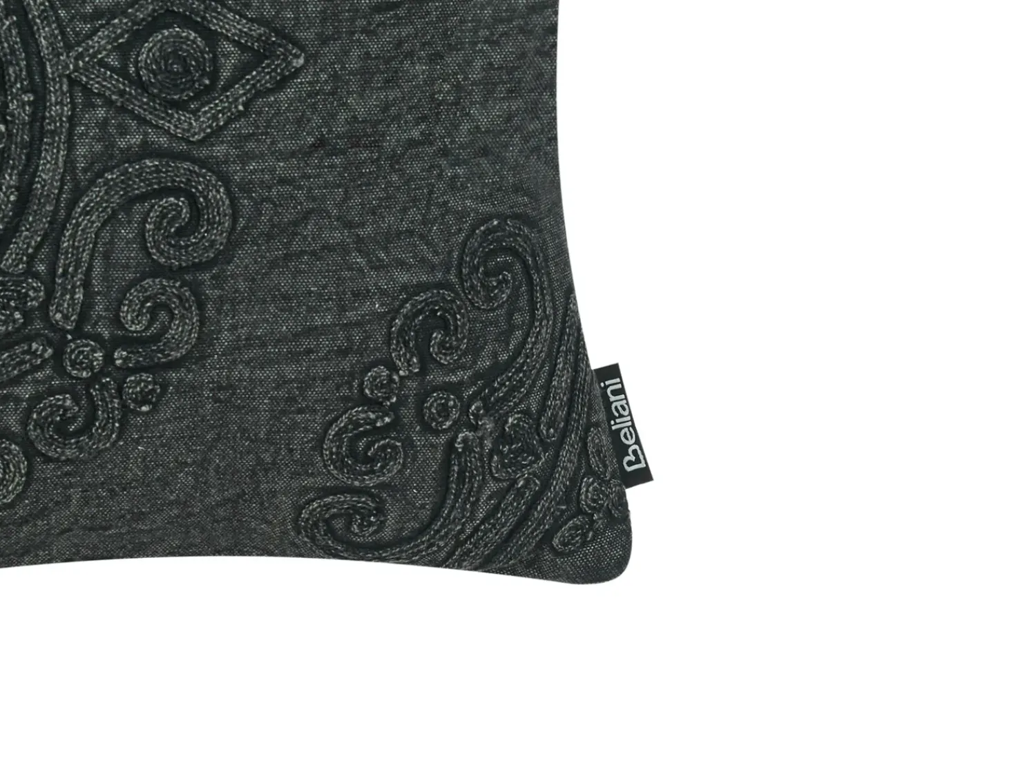Sale Beliani Set di 2 cuscini VELOOR Cotone 30 x 50 cm scuro Trama orientale Grigio