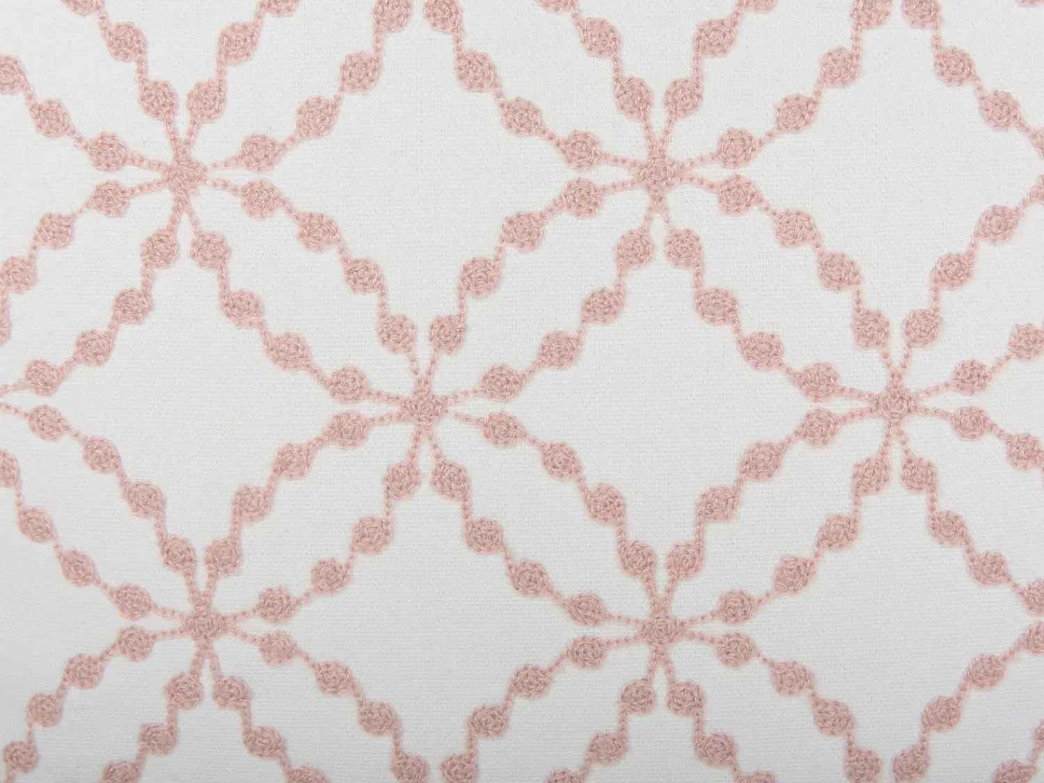 Discount Beliani Set di 2 cuscini VERBENA Cotone 45 x 45 cm Rosa Trama geometrica Bianco Rosa
