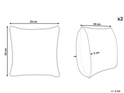 Beliani Set di 2 cuscini VERPIS Cotone 50 x 50 cm smeraldo Tinta unita Verde